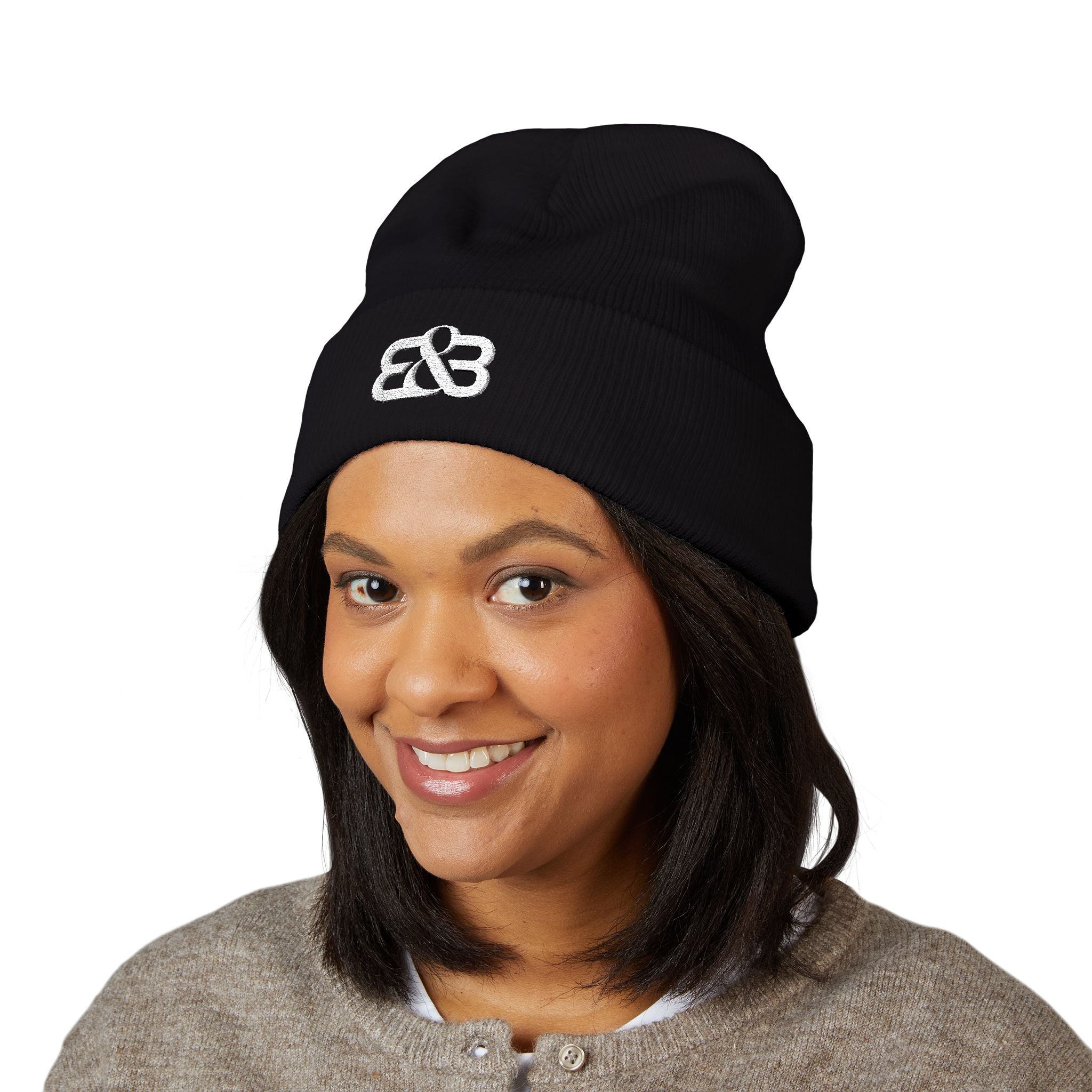 Emrboirdered B&Beanie